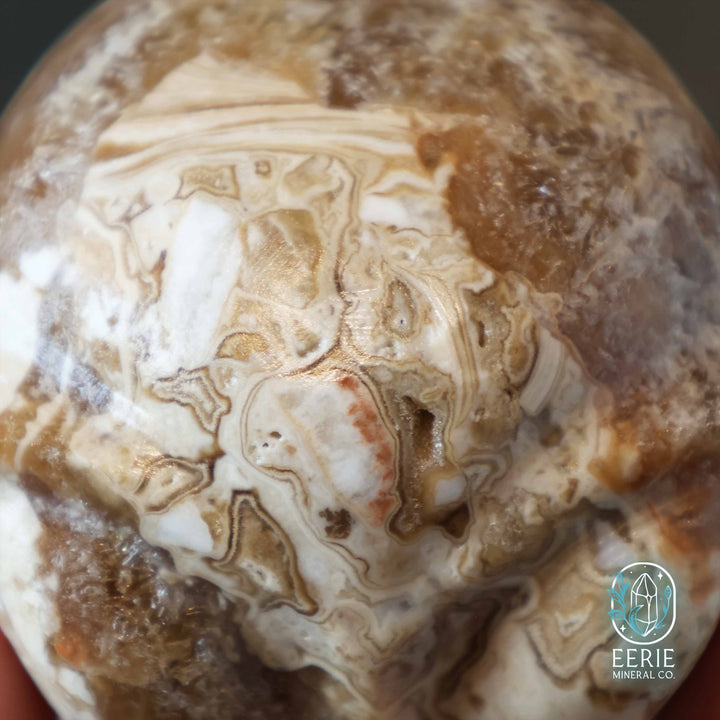 Druzy Amber Calcite Alien Skull - UV Reactive