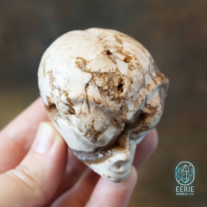 UV Reactive Druzy Amber Calcite Alien Head