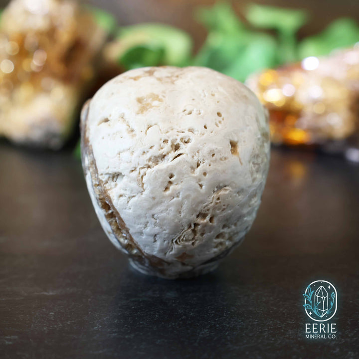 UV Reactive Druzy Amber Calcite Alien Head