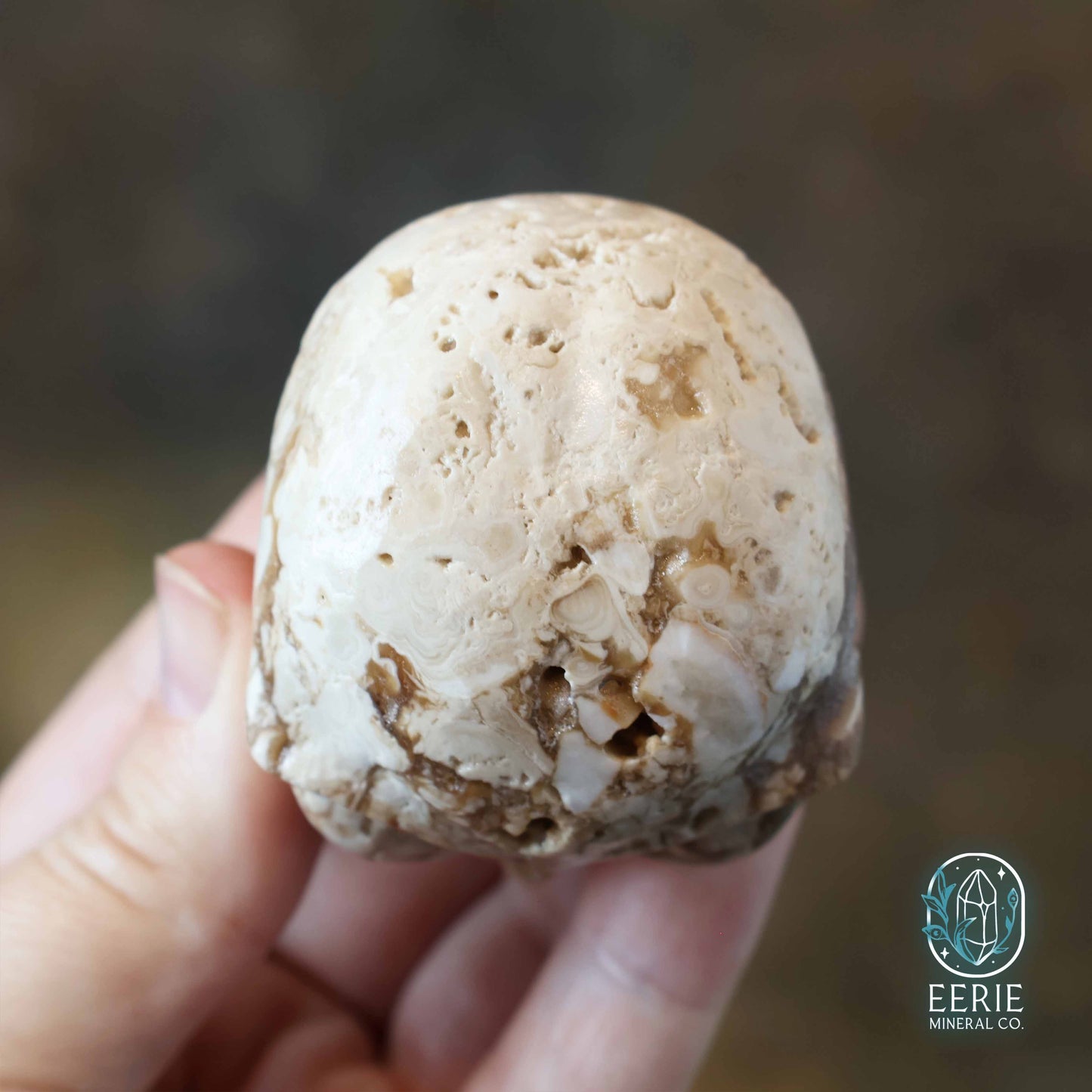 UV Reactive Druzy Amber Calcite Alien Head