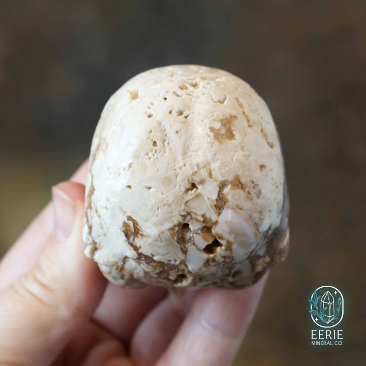 UV Reactive Druzy Amber Calcite Alien Head