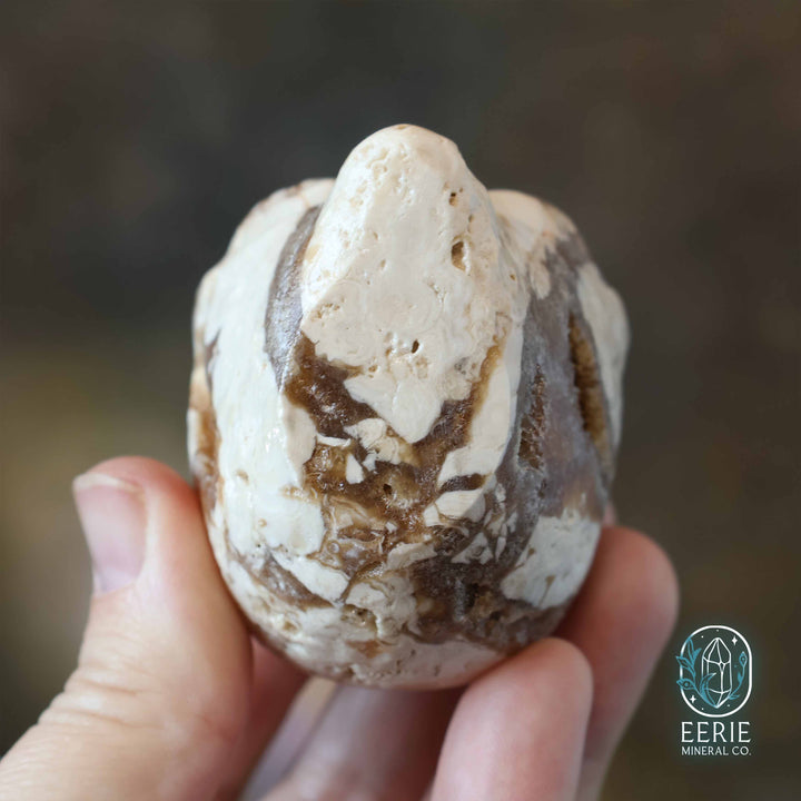 UV Reactive Druzy Amber Calcite Alien Head