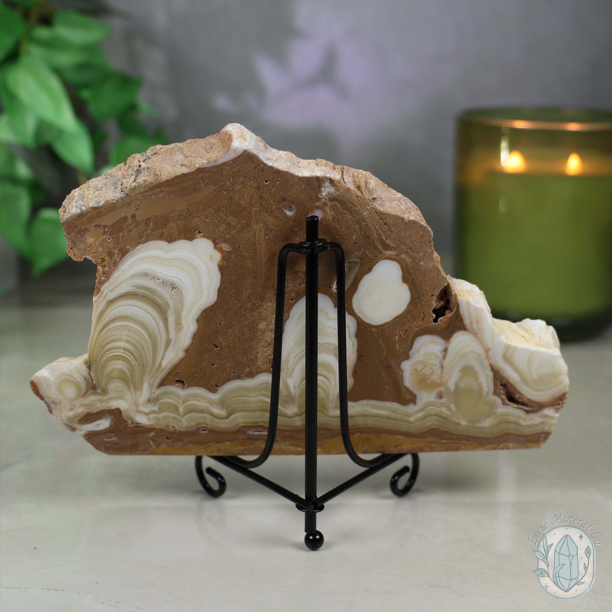 Amber Calcite Slab ~ UV Reactive