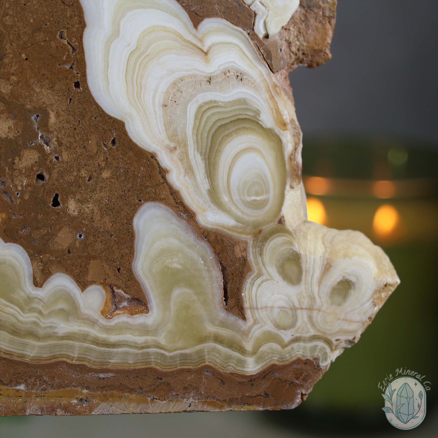 Amber Calcite Slab ~ UV Reactive