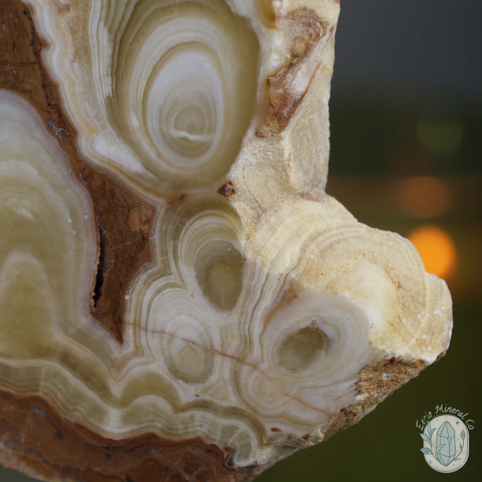 Amber Calcite Slab ~ UV Reactive