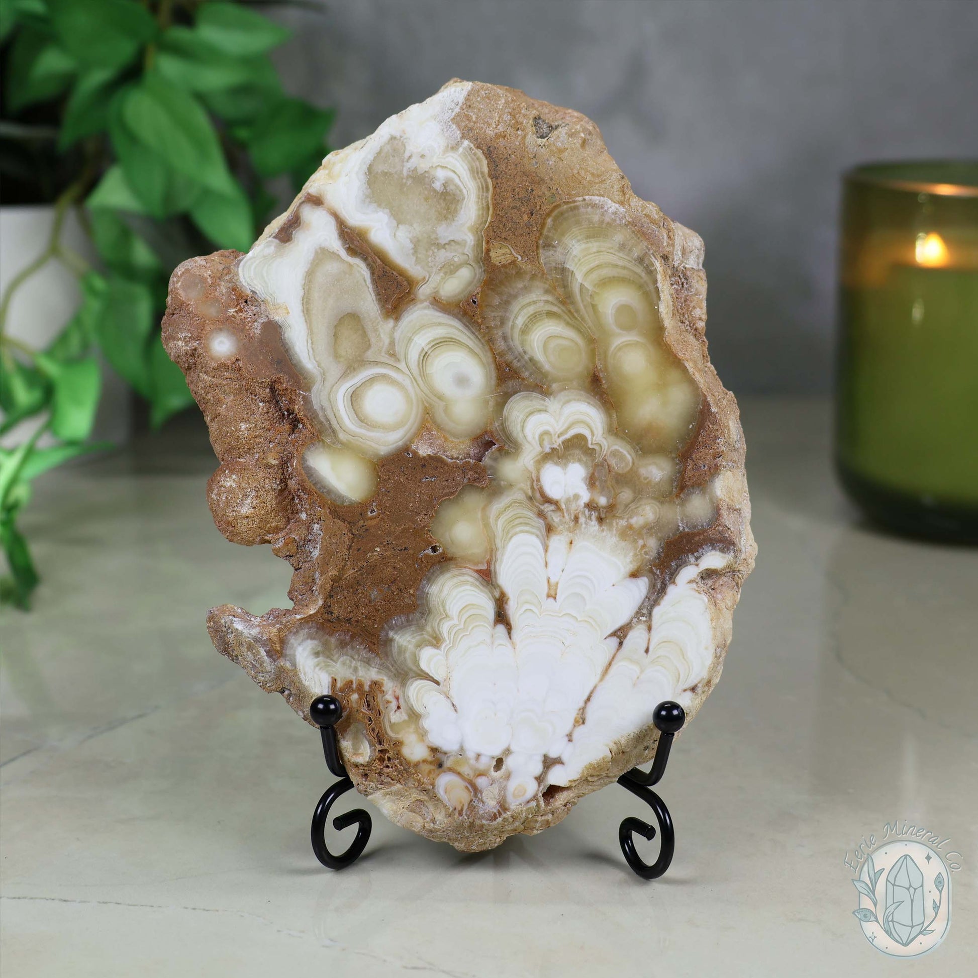 Polished Amber Calcite Slab ~ UV Reactive