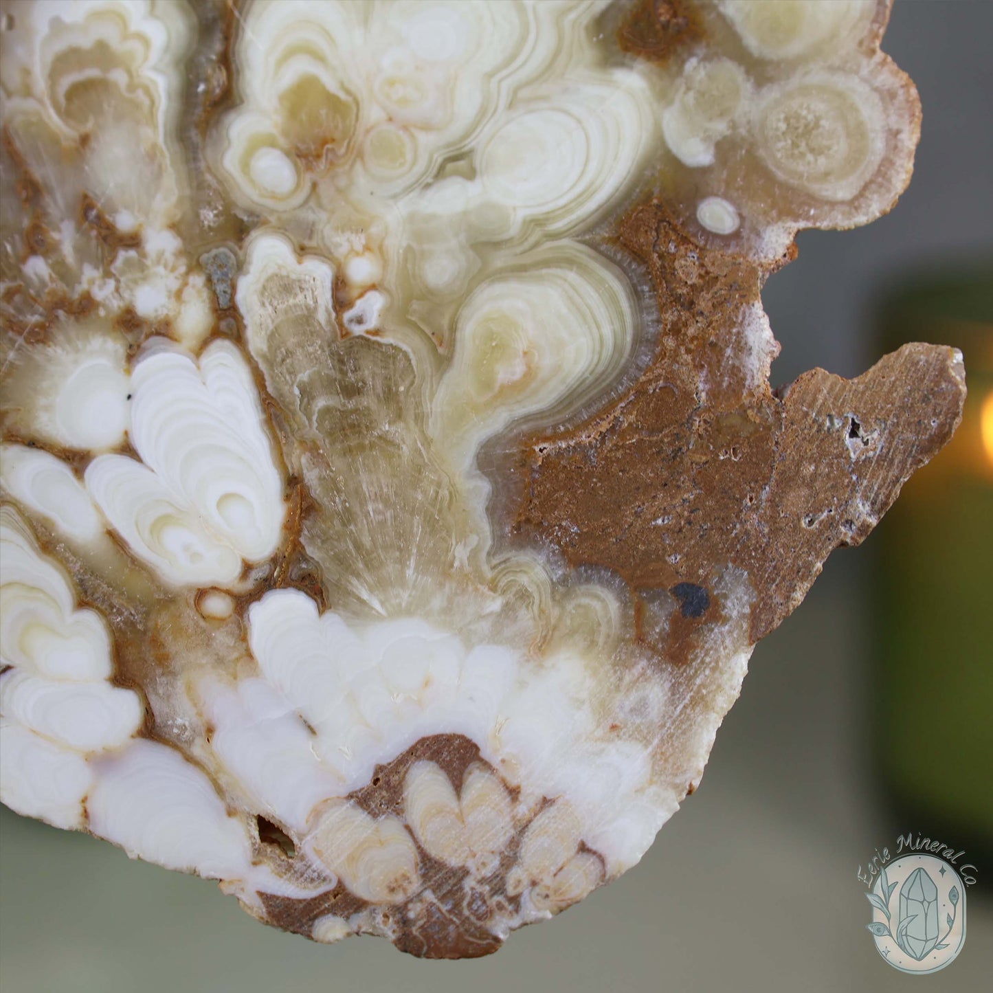 Polished Amber Calcite Slab ~ UV Reactive