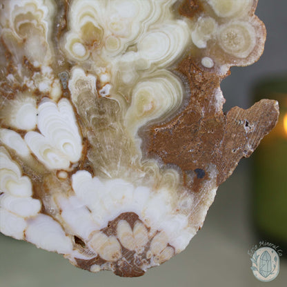 Polished Amber Calcite Slab ~ UV Reactive