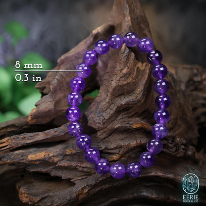 Amethyst Beaded Boho Stretch Bracelet