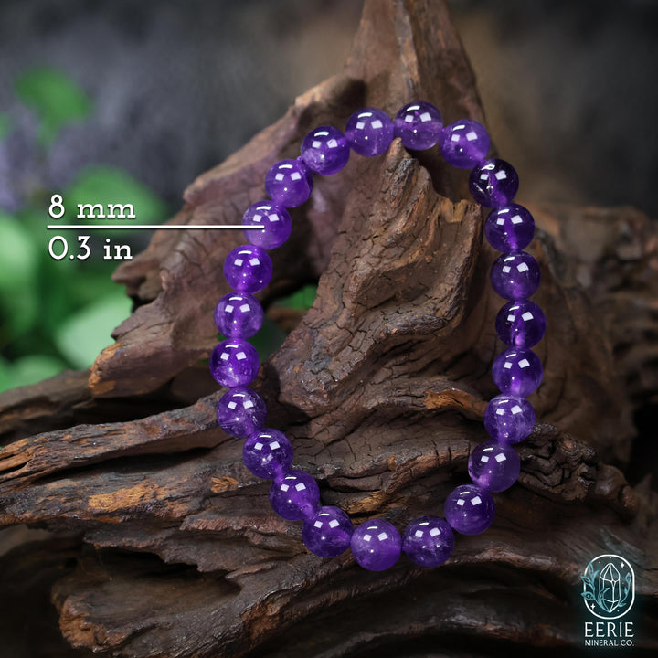 Amethyst Beaded Boho Stretch Bracelet