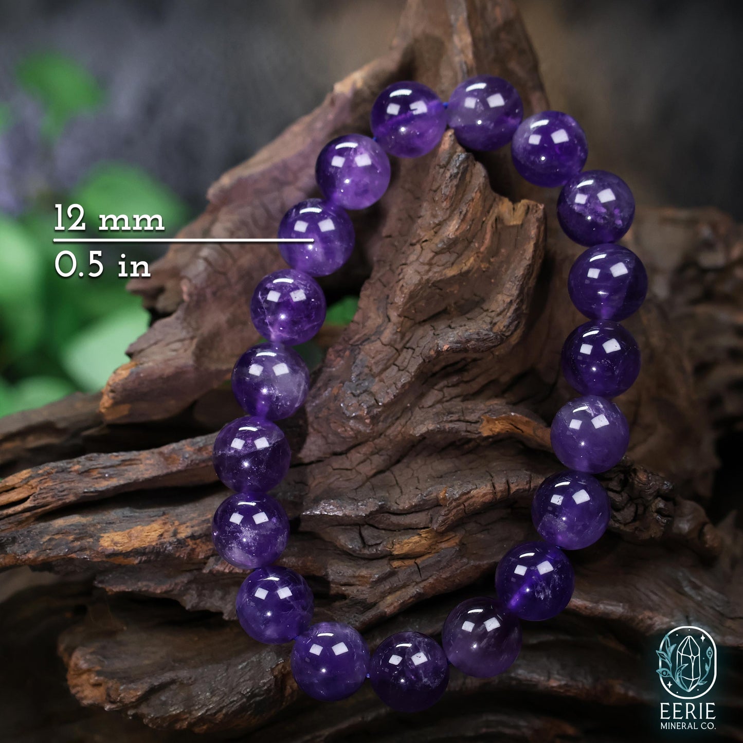 Amethyst Beaded Boho Stretch Bracelet