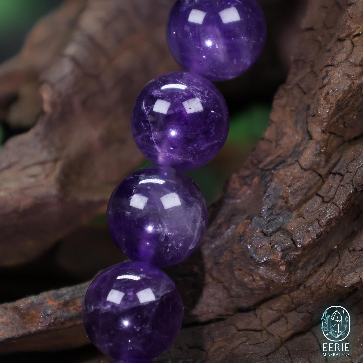 Amethyst Beaded Boho Stretch Bracelet