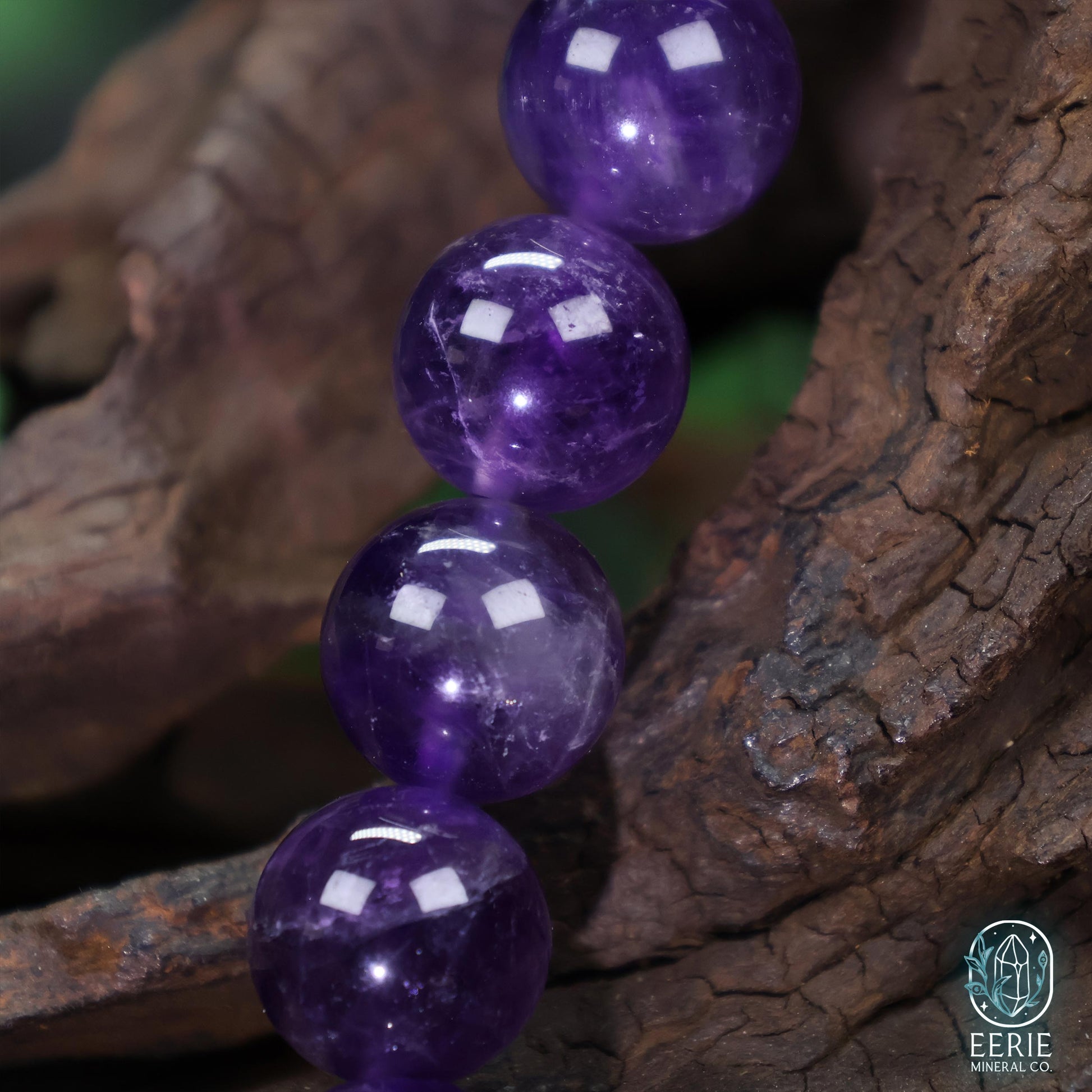 Amethyst Beaded Boho Stretch Bracelet