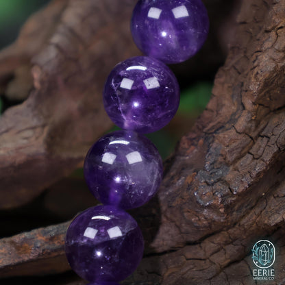 Amethyst Beaded Boho Stretch Bracelet