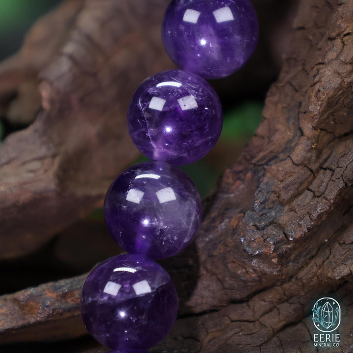 Amethyst Beaded Boho Stretch Bracelet