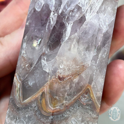 Amethyst with Crazy Lace Agate Tower