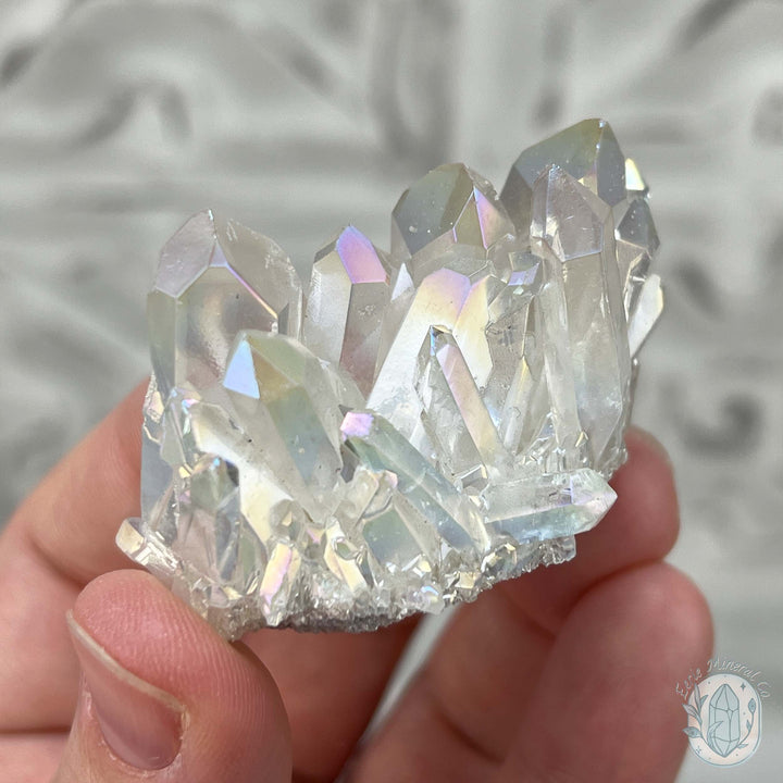 Angel Aura Clear Quartz Crystal Clusters