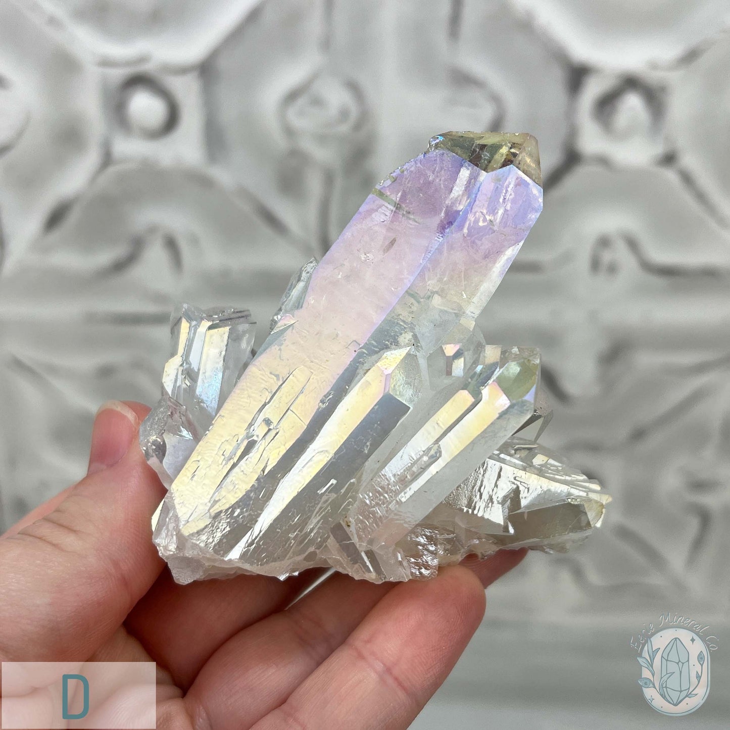 Angel Aura Clear Quartz Crystal Clusters