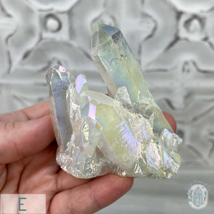Angel Aura Clear Quartz Crystal Clusters