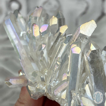Angel Aura Clear Quartz Crystal Clusters