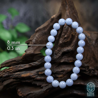 Angelite Gemstone Beaded Boho Stretch Bracelet