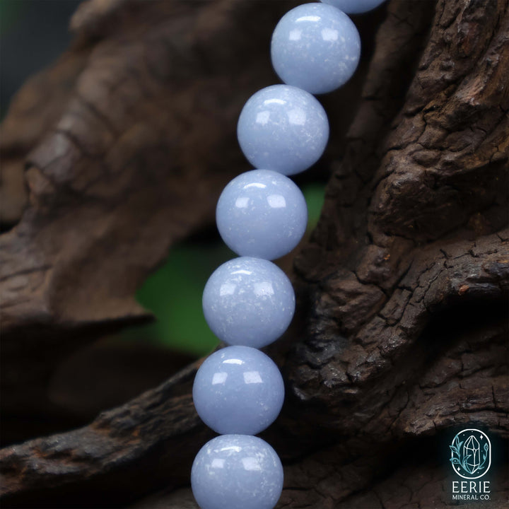Angelite Gemstone Beaded Boho Stretch Bracelet