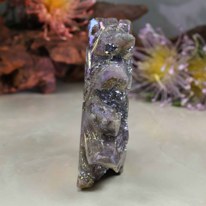 Rainbow Angel Aura Sphalerite Unicorn Carving