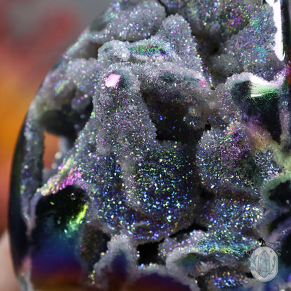 Aura Sphalerite with Druzy Quartz Freeform
