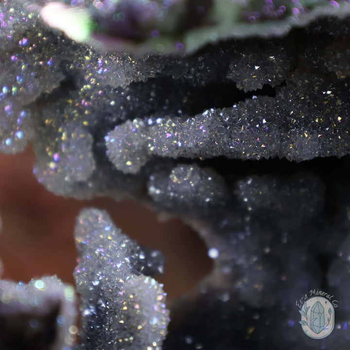 Aura Sphalerite with Druzy Quartz Freeform