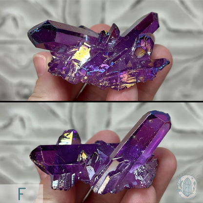 Purple Aura Clear Quartz Crystal Clusters
