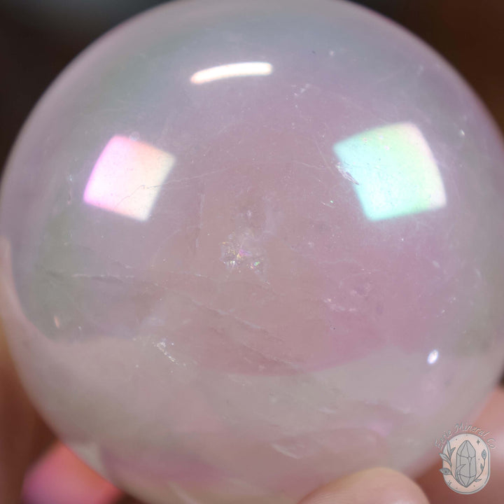 53mm Angel Aura Rose Quartz Sphere