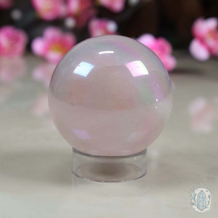 53mm Angel Aura Rose Quartz Sphere