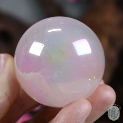 53mm Angel Aura Rose Quartz Sphere
