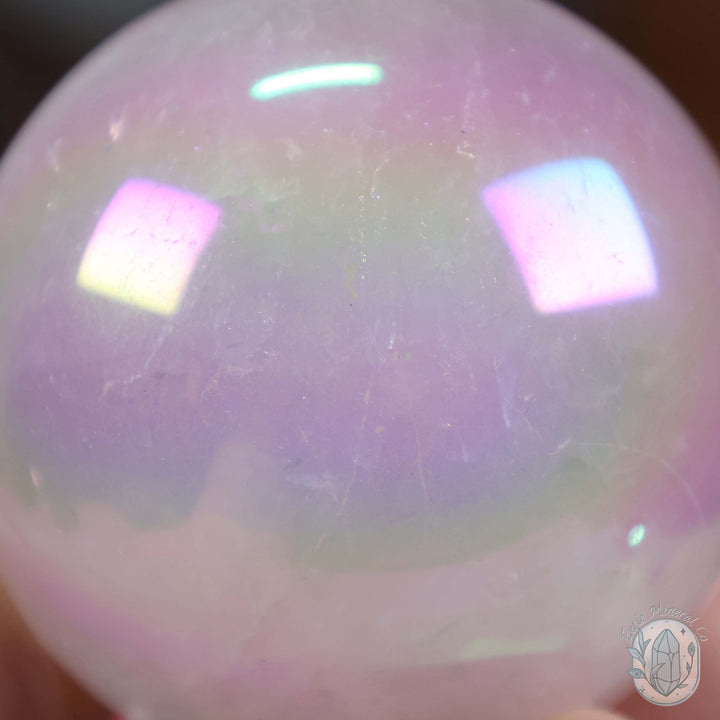 53mm Angel Aura Rose Quartz Sphere