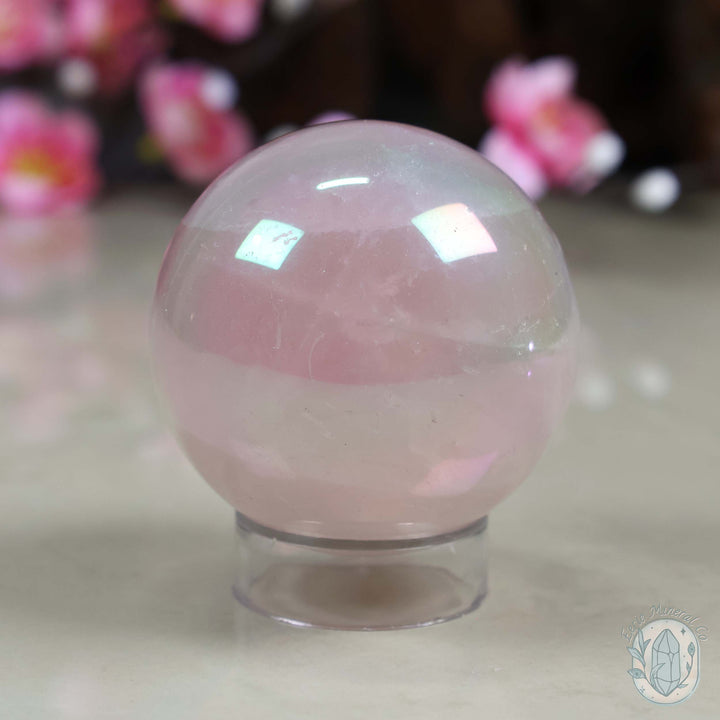 53mm Angel Aura Rose Quartz Sphere