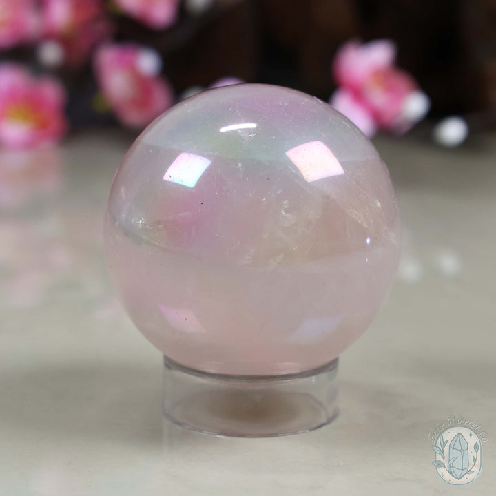 53mm Angel Aura Rose Quartz Sphere