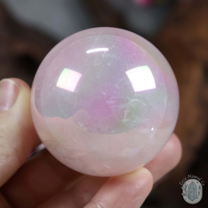 53mm Angel Aura Rose Quartz Sphere