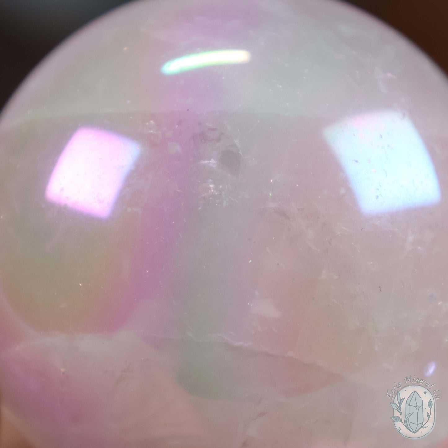 53mm Angel Aura Rose Quartz Sphere