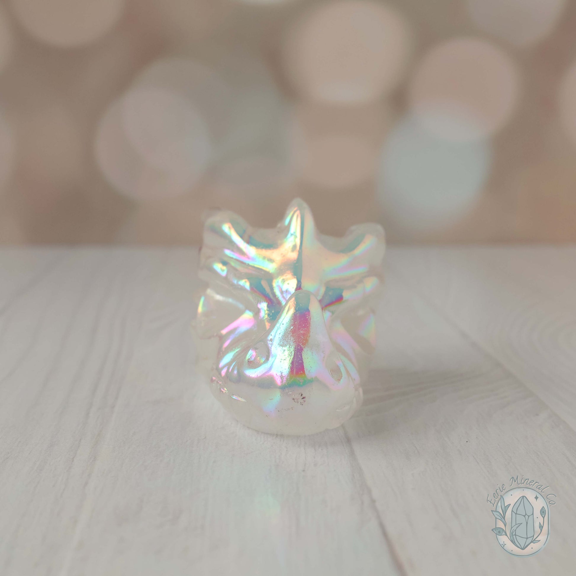Angel Aura Quartz Dragon's Head Skull