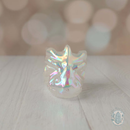 Angel Aura Quartz Dragon's Head Skull