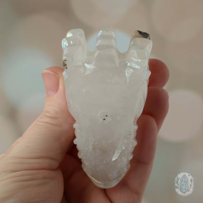 Angel Aura Quartz Dragon's Head Skull
