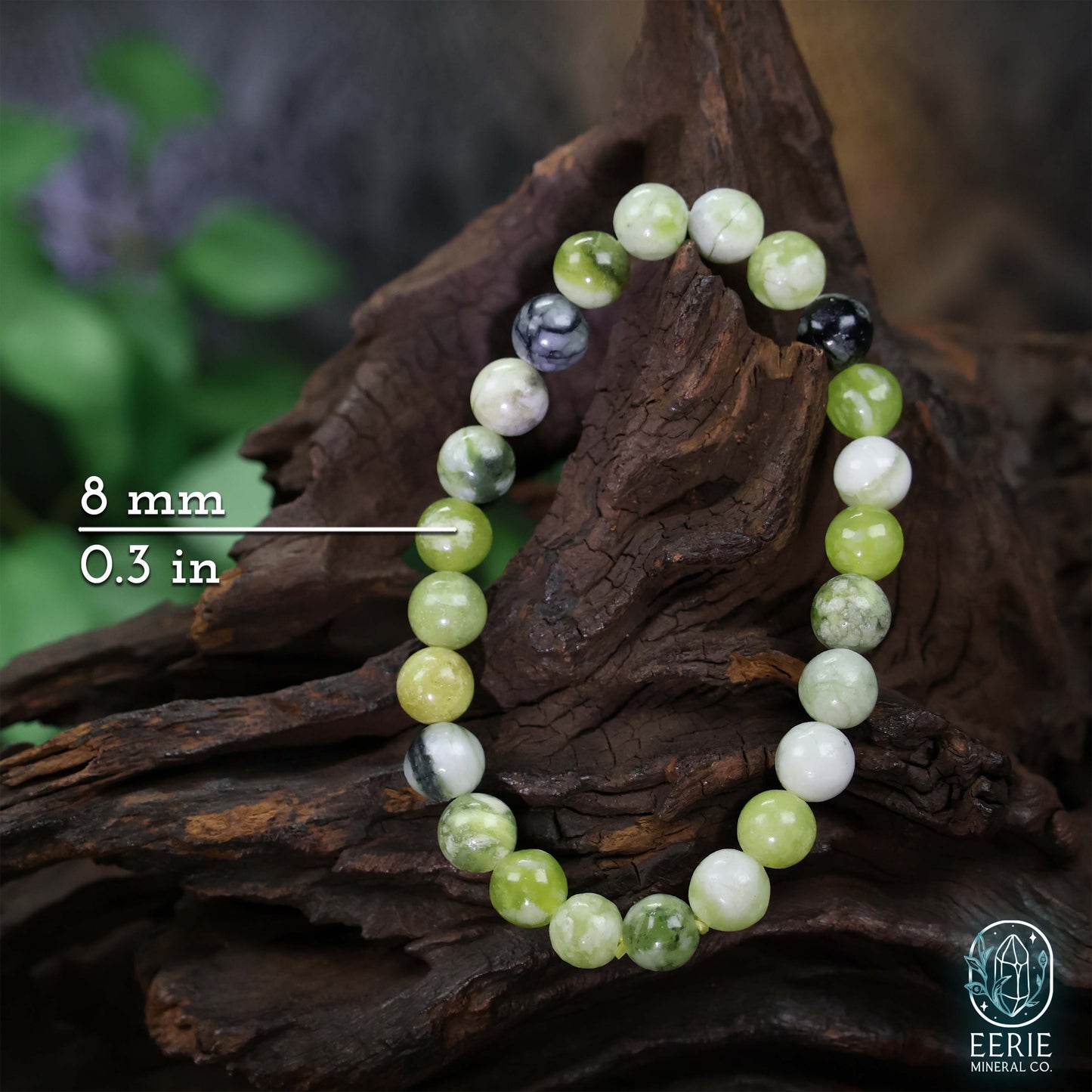 Australian Jade Gemstone Beaded Boho Stretch Bracelet