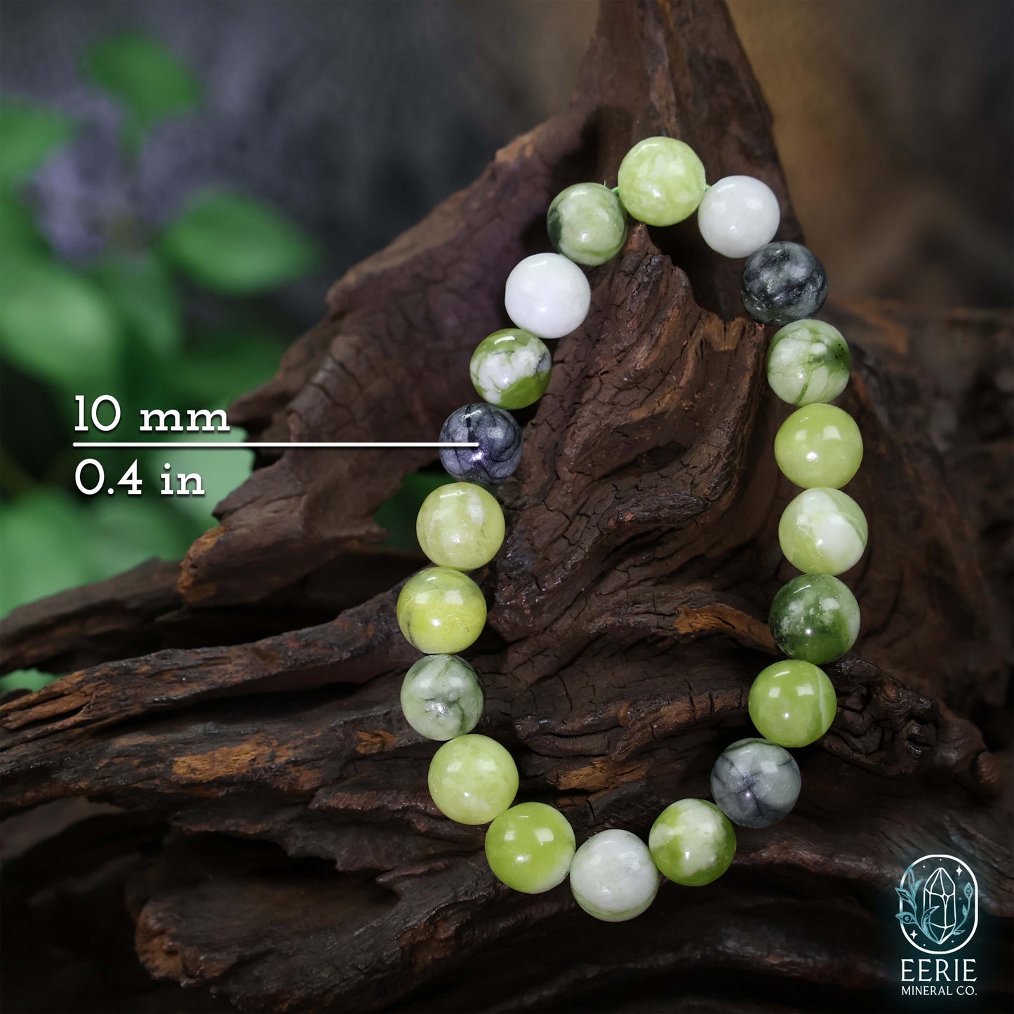 Australian Jade Gemstone Beaded Boho Stretch Bracelet