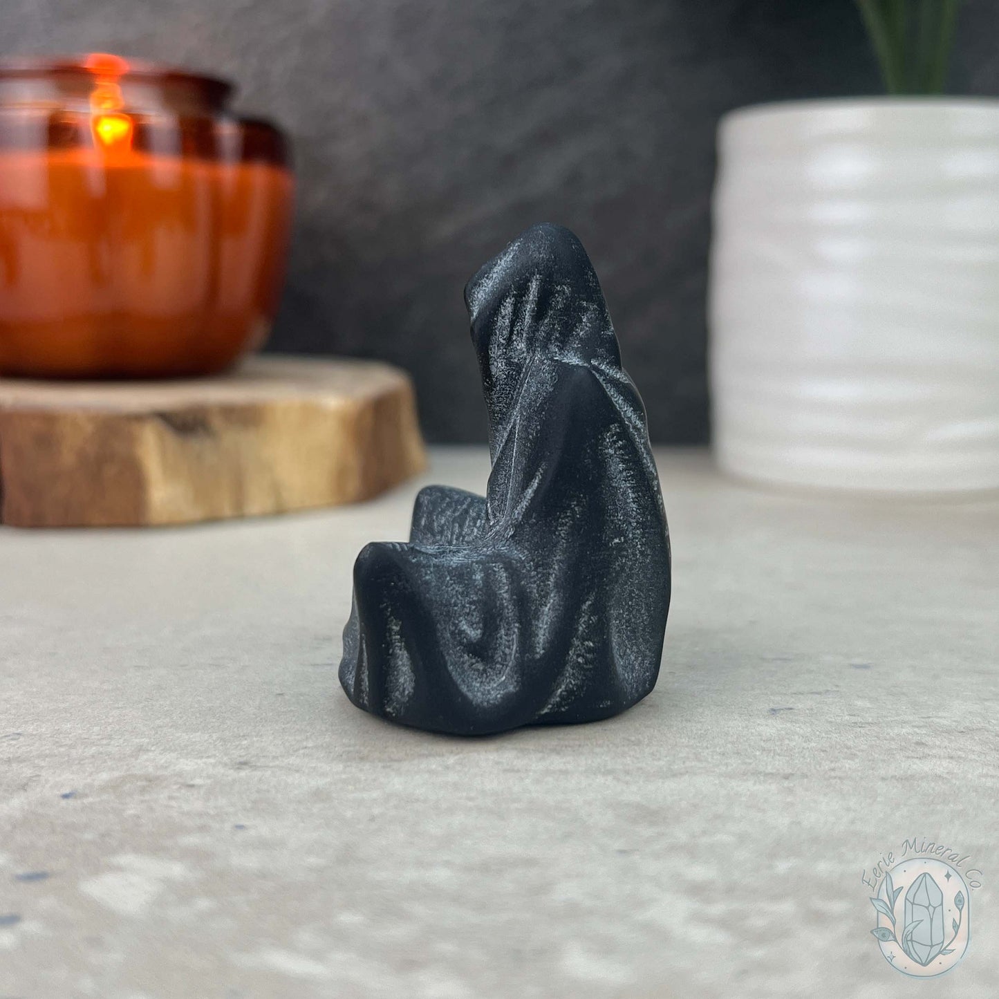 Black Obsidian Mini Grim Reaper Carvings