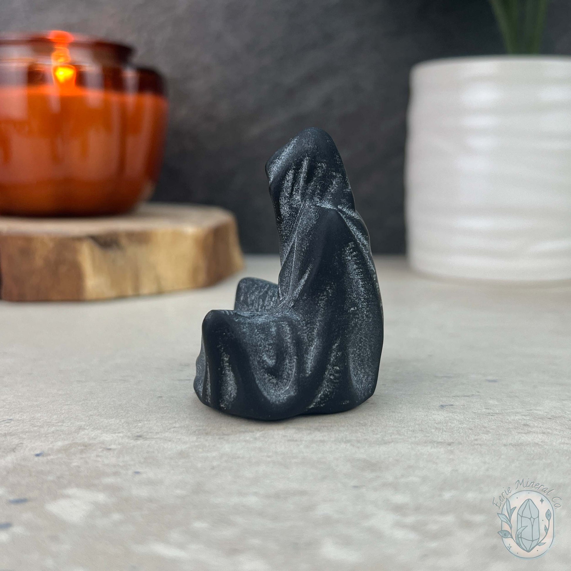 Black Obsidian Mini Grim Reaper Carvings