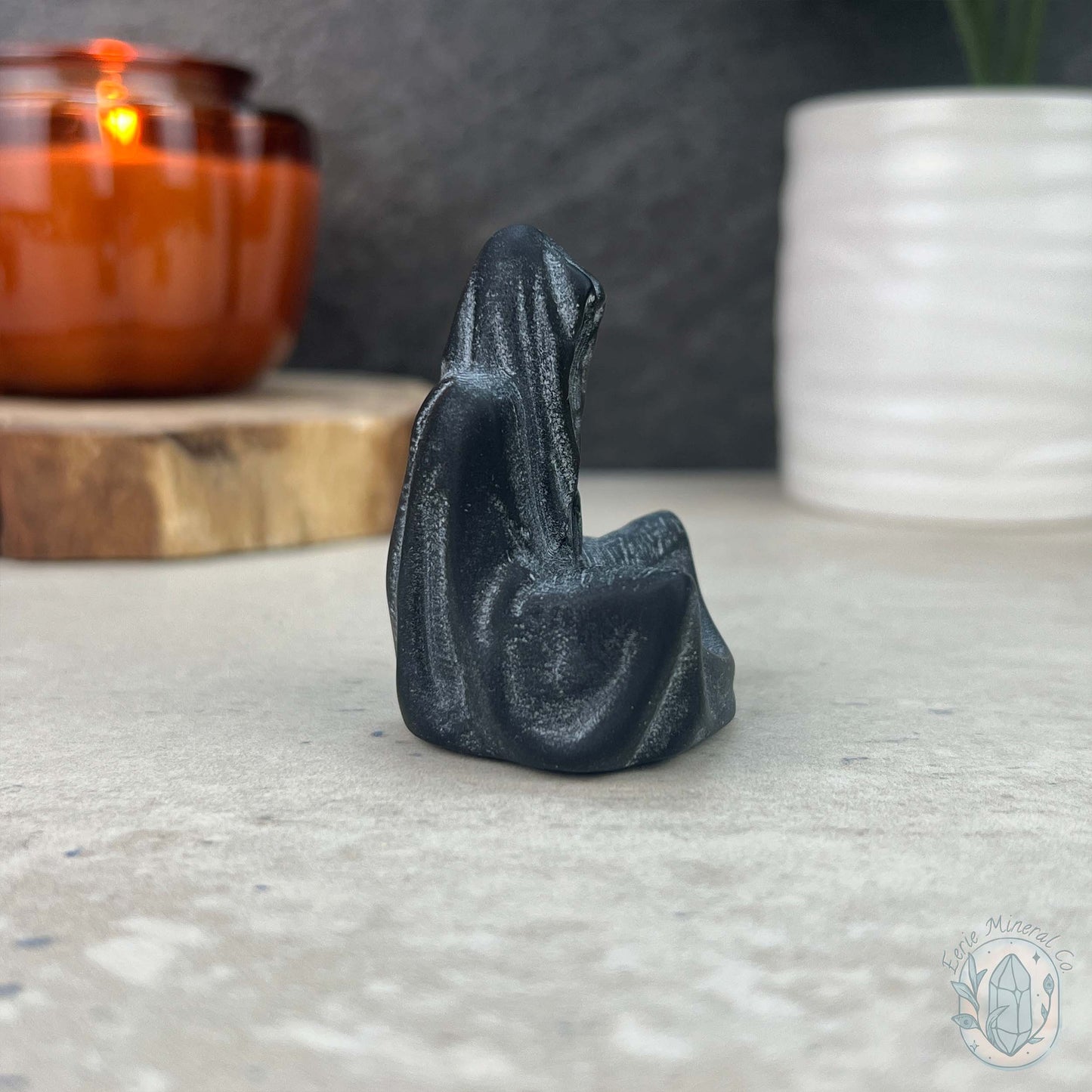 Black Obsidian Mini Grim Reaper Carvings
