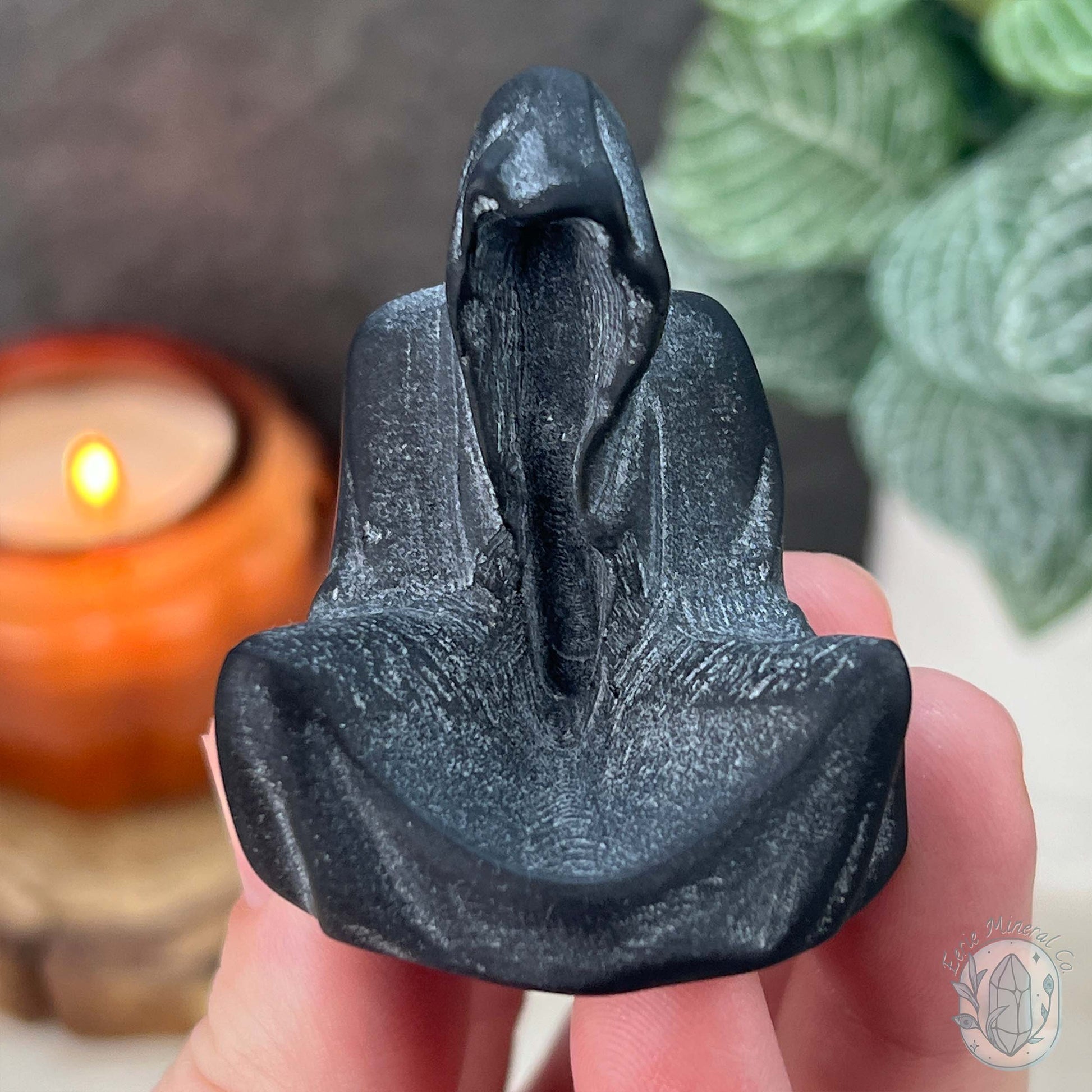 Black Obsidian Mini Grim Reaper Carvings