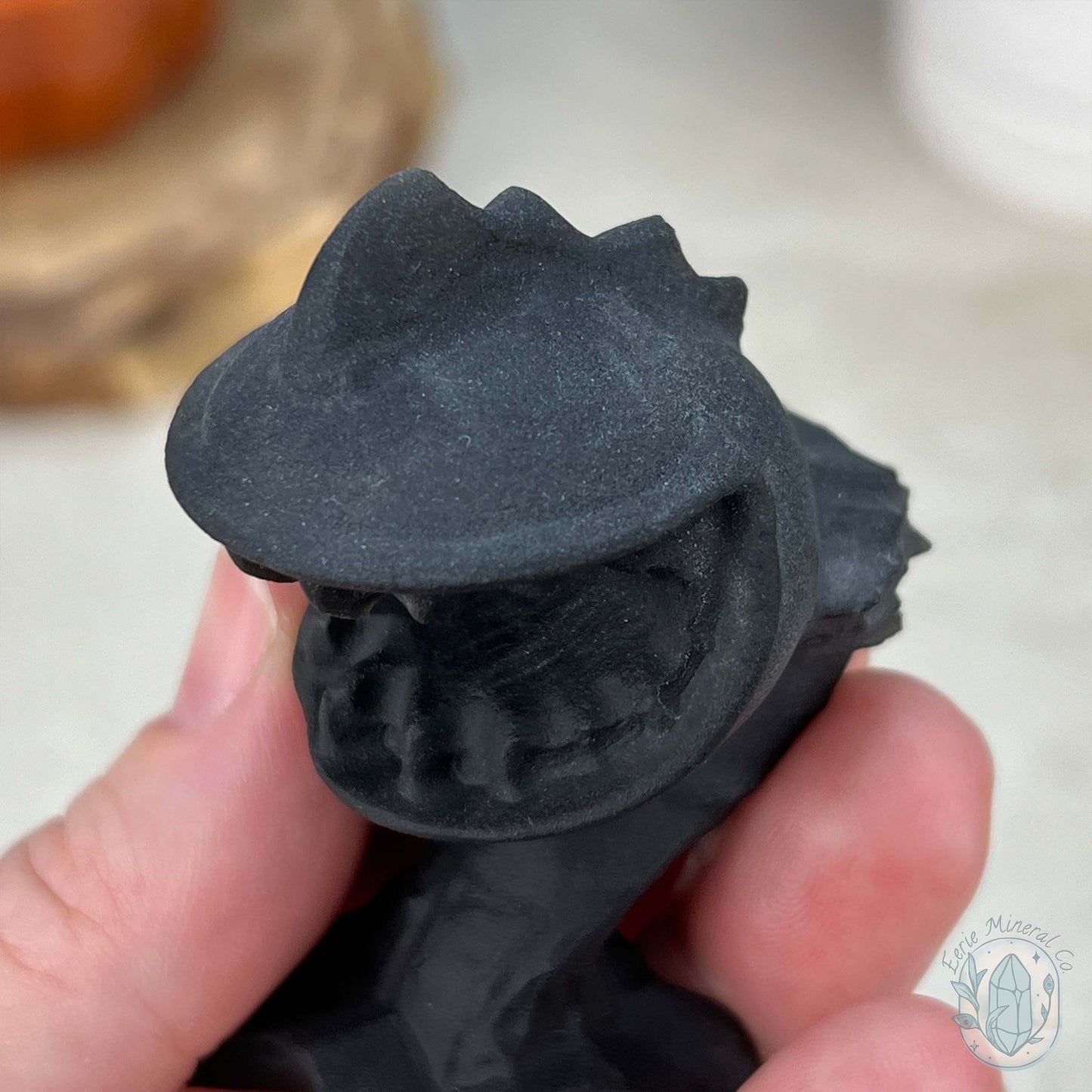 Black Obsidian Plant Monster Matte Finish Carvings