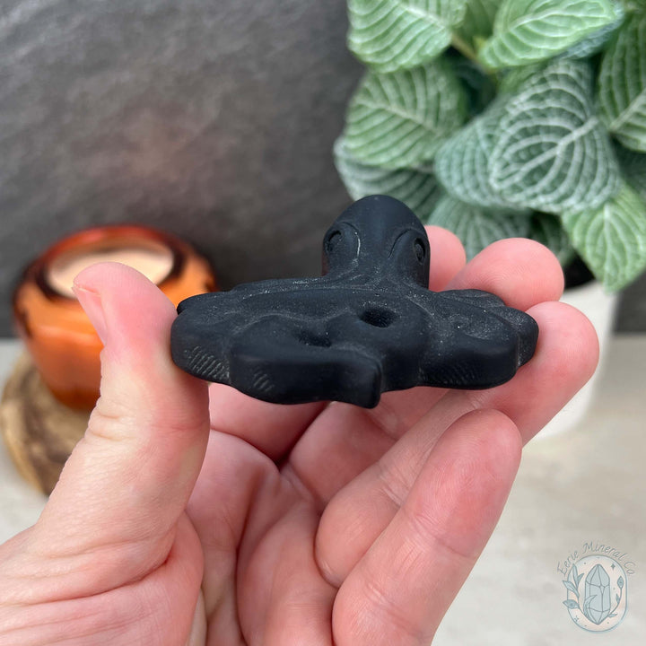 Black Obsidian Mini Octopus Matte Finish Carvings