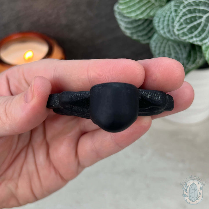 Black Obsidian Mini Octopus Matte Finish Carvings